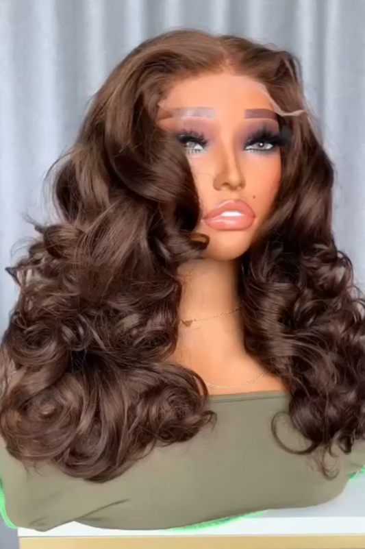 SDD Bouncy Curly Closure Wig HD-002