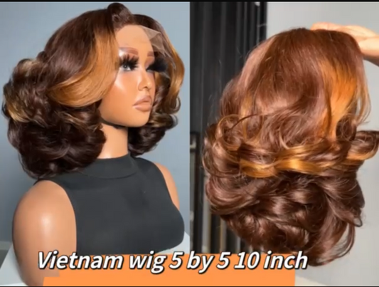 SDD Big Bouncy Wavy Vietnam Closure Wig