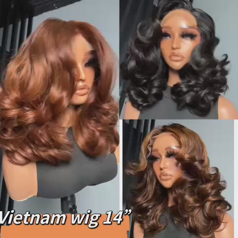 SDD Big Bouncy Wavy Vietnam Closure Wig